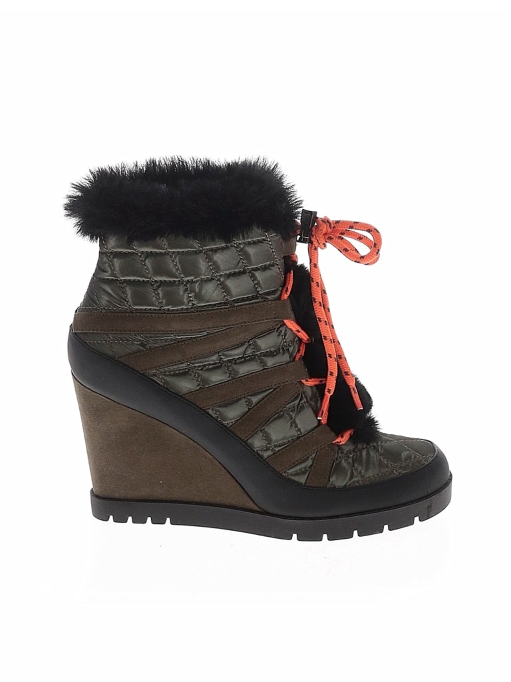 Jessica Simpson Olive Brixel Faux Fur Wedge Ankle Skii Boots